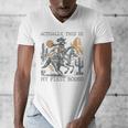 Raccoon Western Men's V-Neck T-Shirt - Cowboy Cowgirl Country Style