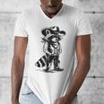 Raccoon Western V-Neck T-Shirt for Men & Women - Cowboy Cowgirl Style