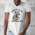 Sarcastic Men's V-Neck T-Shirt - Raccoon Humor for Casual Wear