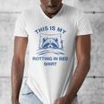 Sarcastic Raccoon Meme Men's V-Neck T-Shirt | Lazy Vibes