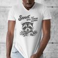 Sarcastic Raccoon Men's V-Neck T-Shirt for Humorous Casual Wear