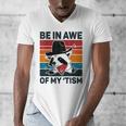 Vintage Autism Awareness Raccoon Men's V-Neck T-Shirt - Unique Gift