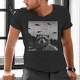 Alien UFO Raccoon Men's V-Neck T-Shirt