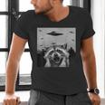 Alien UFO Raccoon Men's V-Neck T-Shirt – Unique Space Adventure Theme