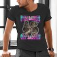 Baddies Get Saddies Raccoon Meme Men's V-Neck T-Shirt | Fun Design
