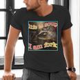 Ironic Raccoon Meme V-Neck T-Shirt - Humorous Gift for Men