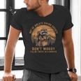 Out Of Breath Hiking Society Vintage Raccoon Men's V-Neck T-Shirt