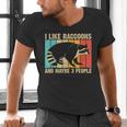 Raccoon Lover Introvert Unisex V-Neck T-Shirt for Men & Women