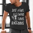 Raccoon Lover Men's V-Neck T-Shirt | Cute Design for Animal Fans