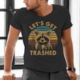 Raccoon Lovers Adorable Animal Let's Get Trashed Small Men's V-Neck T-Shirt