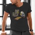 Raccoon Pizza Eating Unisex V-Neck T-Shirt – Fun Street Cat Theme