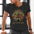 Raccoon 'Trash Panda' Cartoon Men's V-Neck Tee - Fun Wildlife Design