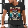 Raccoon Vintage V-Neck T-Shirt for Men & Women - Retro Wildlife Style