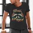 Retro Raccoon Men's V-Neck T-Shirt - Live Fast Eat Trash