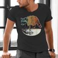 Retro Raccoon Men's V-Neck T-Shirt - Vintage Trashpanda Theme