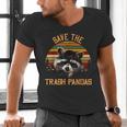 Save The Trash Pandas Raccoon Shirt Raccoon Animal T-Shirt Men's V-Neck T-Shirt