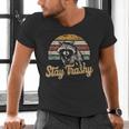 Stay Trashy Meme Men's V-Neck T-Shirt | Funny Opossum & Raccoon Print