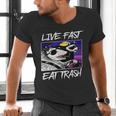 Street Cats & Trash Pandas V-Neck T-Shirt - Cotton Blend for Adults