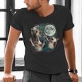 Three Possum Moon 3 Opossum Weird Cursed Meme Men's V-Neck T-Shirt