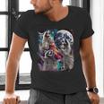 Three Raccoon Moon Cursed Meme Men's V-Neck T-Shirt