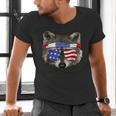 USA Patriotic Trash Panda V-Neck T-Shirt - Men's July 4th