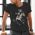 Vintage Cowboy Raccoon Men's V-Neck T-Shirt - Retro Western Fun