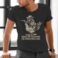 Vintage Western Humor | Overstimulated Cowboy Raccoon Men's V-Neck T-Shirt