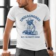Cowboy Raccoon Meme Men's V-Neck T-Shirt - Humorous Style