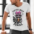 Cute Feral Raccoon V-Neck T-Shirt | Artistic Men's Tee