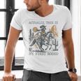 Raccoon Western Men's V-Neck T-Shirt - Cowboy Cowgirl Country Style