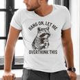 Sarcastic Men's V-Neck T-Shirt - Raccoon Humor for Casual Wear