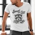 Sarcastic Raccoon Men's V-Neck T-Shirt for Humorous Casual Wear