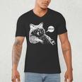 Bruh Raccoon Meme | Men's V-Neck Tee | Fun Gift for Teens