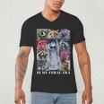 Feral Era Raccoon Meme | Men's V-Neck T-Shirt | Fun Animal Gift