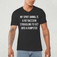 Funny Raccoon V-Neck Men's T-Shirt | Sarcastic Spirit Animal Tee