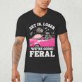 Get In Loser Meme Unisex V-Neck T-Shirt - Raccoon & Opossum Humor