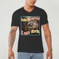 Ironic Raccoon Meme V-Neck T-Shirt - Humorous Gift for Men