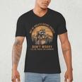 Out Of Breath Hiking Society Vintage Raccoon Men's V-Neck T-Shirt
