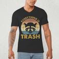 Raccoon Lovers V-Neck T-Shirt - Vintage Design for Men