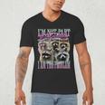 Raccoon Meme Men's V-Neck T-Shirt | Humorous Animal Lover Tee