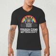 Raccoon Trash Can Unisex V-Neck T-Shirt | Fun Urban Theme