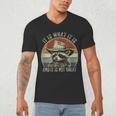 Raccoon Trash Panda Men's V-Neck T-Shirt - Playful Sarcasm Twist