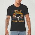 Save The Trash Pandas Raccoon Shirt Raccoon Animal T-Shirt Men's V-Neck T-Shirt