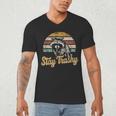 Stay Trashy Meme Men's V-Neck T-Shirt | Funny Opossum & Raccoon Print