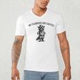 Men's V-Neck T-Shirt - Raccoon Cowboy - Fun & Quirky Style