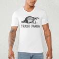 Raccoon Men's V-Neck T-Shirt - Modern Grey Animal Print, Small