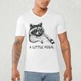 Raccoon Moon Trash Panda Men's V-Neck T-Shirt - Nighttime Adventure
