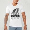 Raccoon Specialist Men's V-Neck T-Shirt – Vintage Wildlife Design