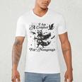 Raccoon Trend V-Neck T-Shirt - Quirky Grey Cotton Blend for Men