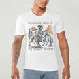 Raccoon Western Men's V-Neck T-Shirt - Cowboy Cowgirl Country Style